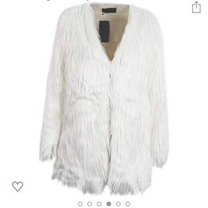 White Faux Fur Coat